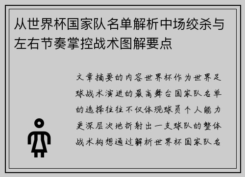 从世界杯国家队名单解析中场绞杀与左右节奏掌控战术图解要点